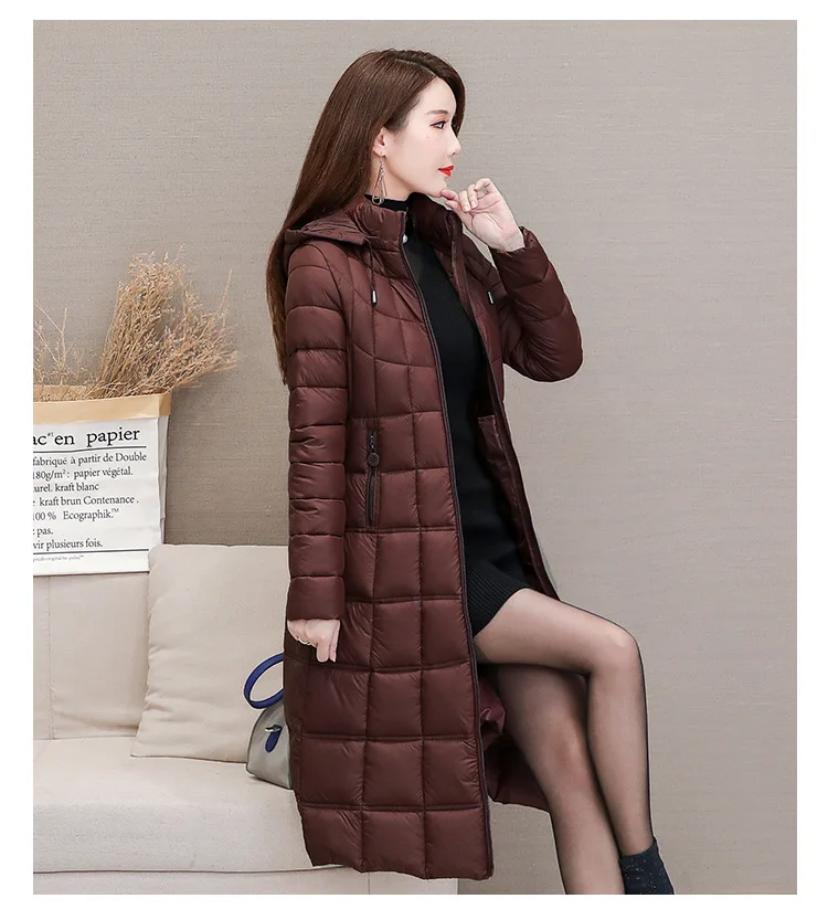 New Winter Jackets Women Plus Size 4XL Casual Hooded Warm Cotton Padded Coat Female Long Down Jacket Women Parkas Outerwear