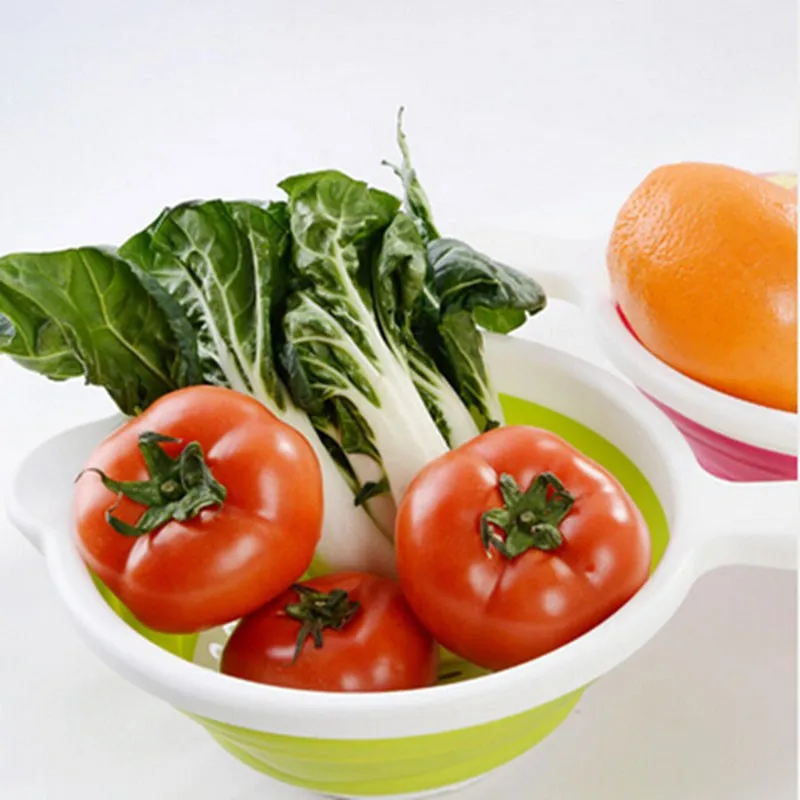 Collapsible Food Colander Strainer with Handles  (3)