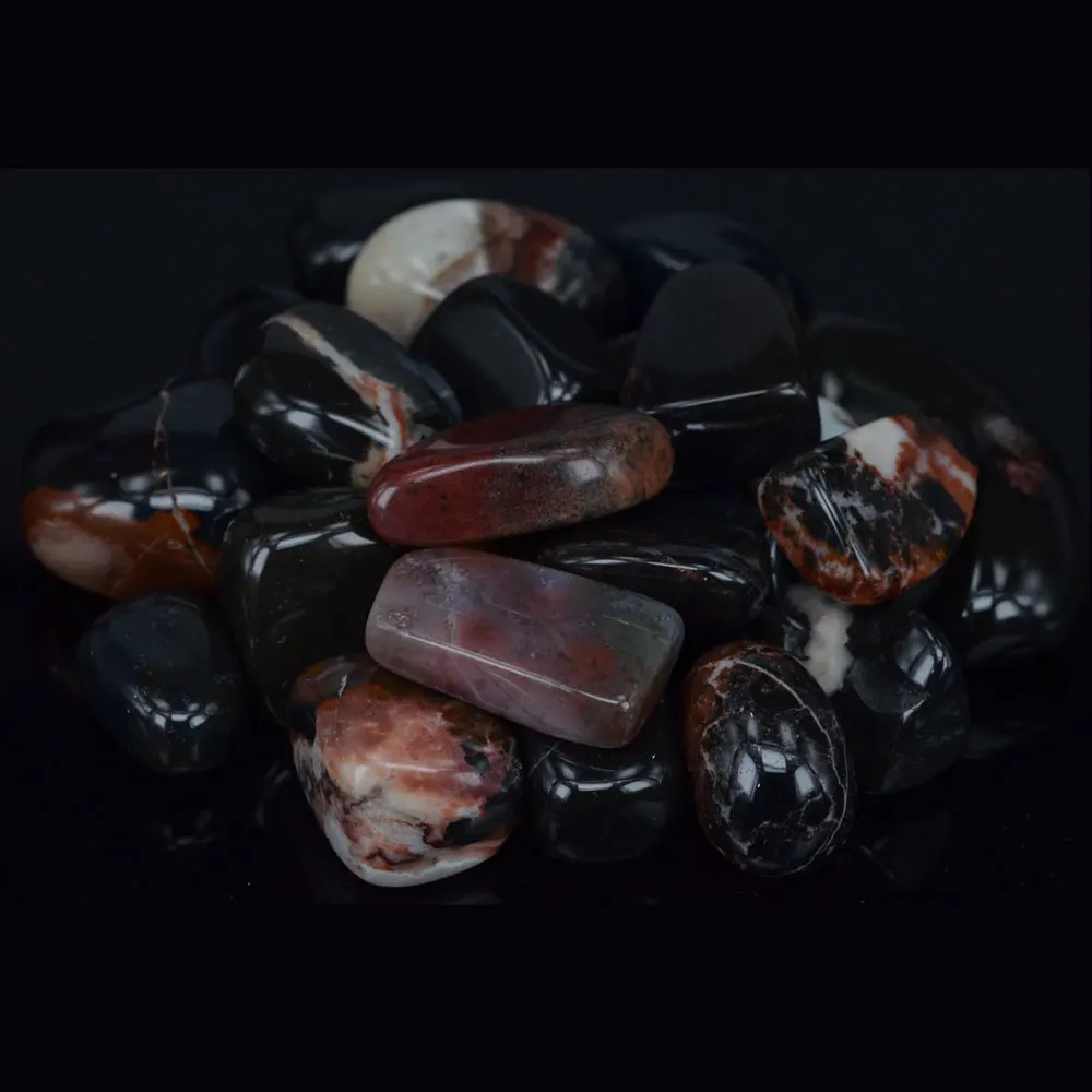 500g/lot Sardonyx Quartz Crystal Gem Stone Tumbled Stones Feng Shui Chakra Healing Reiki Stone