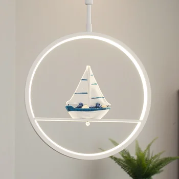 

Fashion Ring LED Pendant Lamp Iron Modern Pendant Lights Simple Wood HangLamp Nordic Light Fixtures Home Lighting Resin Lamps