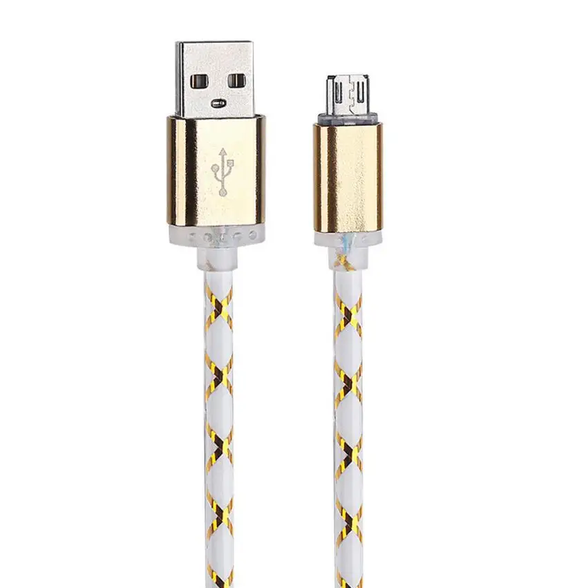 

Binmer New LED Light Micro USB Charger Cable Charging Cord For Samsung galaxy s7 Edge 18Jan23 Drop Ship