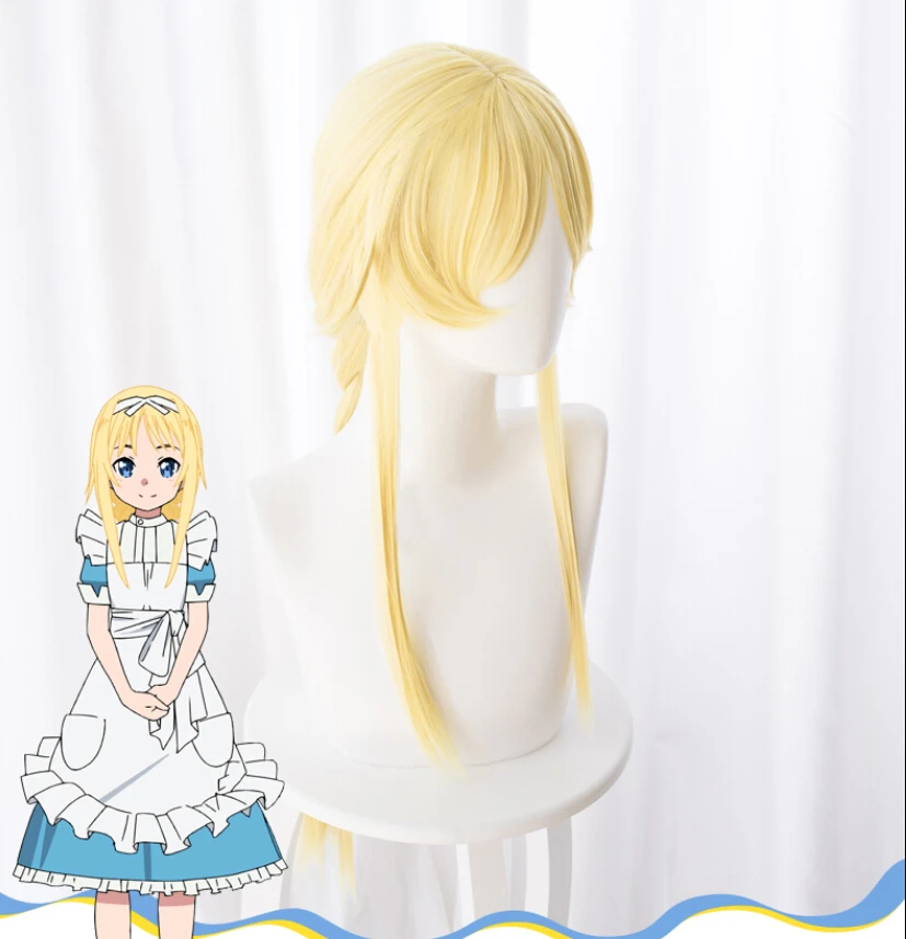 

Sword Art Online Alicization SAO Alice Cosplay Wig Hair Alice Synthesis Thirty Yellow half twist Wig Hair Cosplay Accessories