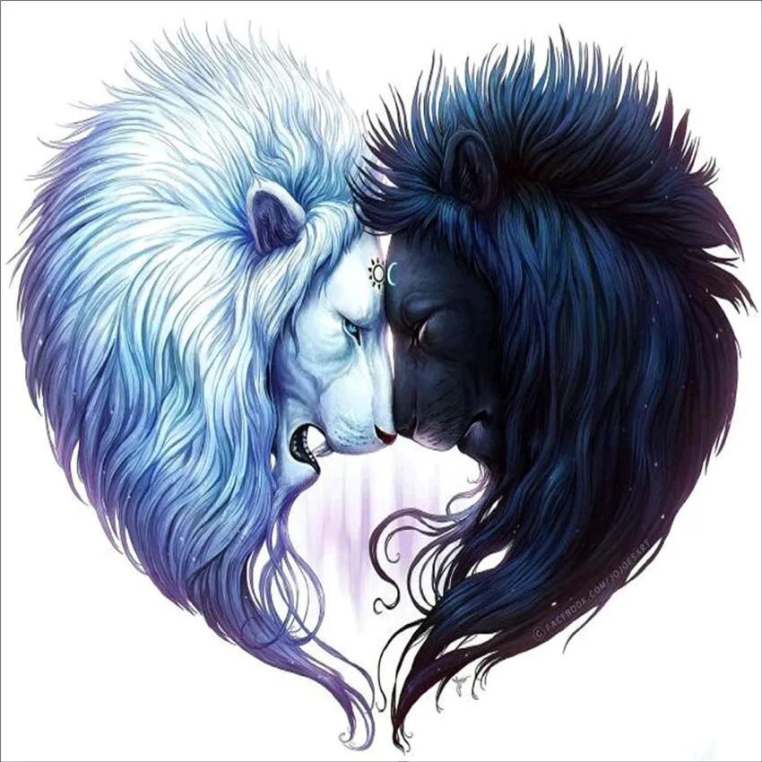 Diamond Painting 3D Lions Embroidery 5D DIY Cross Stitch Mosaic Needlework Picture Home Decoration | Дом и сад