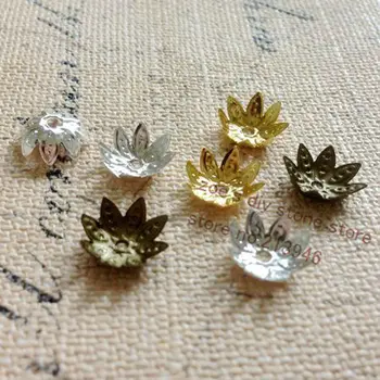 

10MM 500Pcs Lotus Metal Bead Caps Jewelry Findings Accessories Fittings