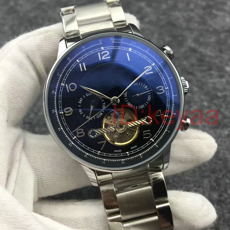 

LISM Bracelet Black Top Luxury Brand Mechanical Mens Designer SS Tourbillon Automatic Watch Sports Self-wind AAA Wristwatches