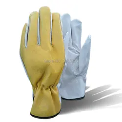 2015 Желтые кожаные рабочие перчатки горячие продажи сварщик перчатки персональное защитное оборудование