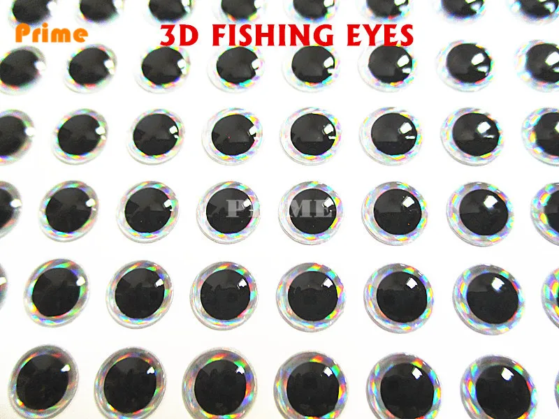 200pcs/lot Fishing 3D Stick Fishing Eyes for Lure Making Fly Tying red