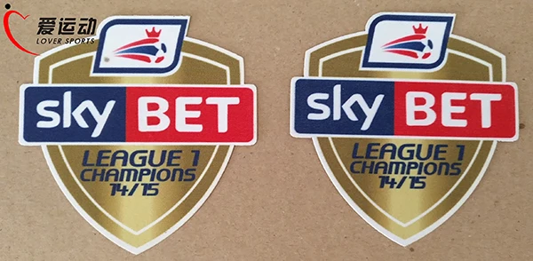 

14-15 SKY BET FOOTBALL LEAGUE 1 CHAMPIONS Bristol City - Sky Bet League One Champions Shirt Sleeve patches