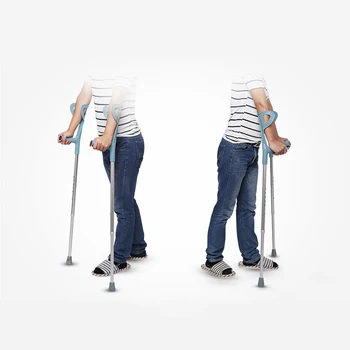 

Light Weight Adjustable Aluminum Alloy Old Man elbow crutch