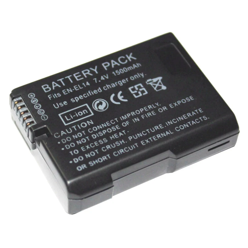 

1500mAh EN-EL14 Battery EN-EL14a ENEL14 EL14 for Nikon Coolpix P7800 P7700 P7100 P7000 DSLR D5500 D5300 D5200 D3200 D3300 Camera
