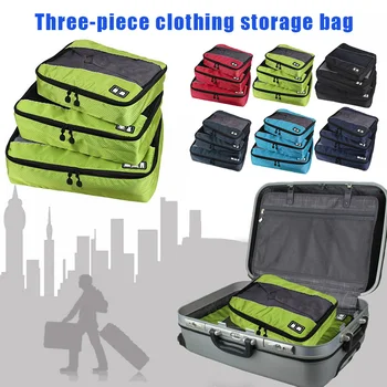 

3 Pcs/Set Clothing Packing Cubes Travel Bag for Shirts Pants Garment Bags Luggage Organizers bolsa feminina