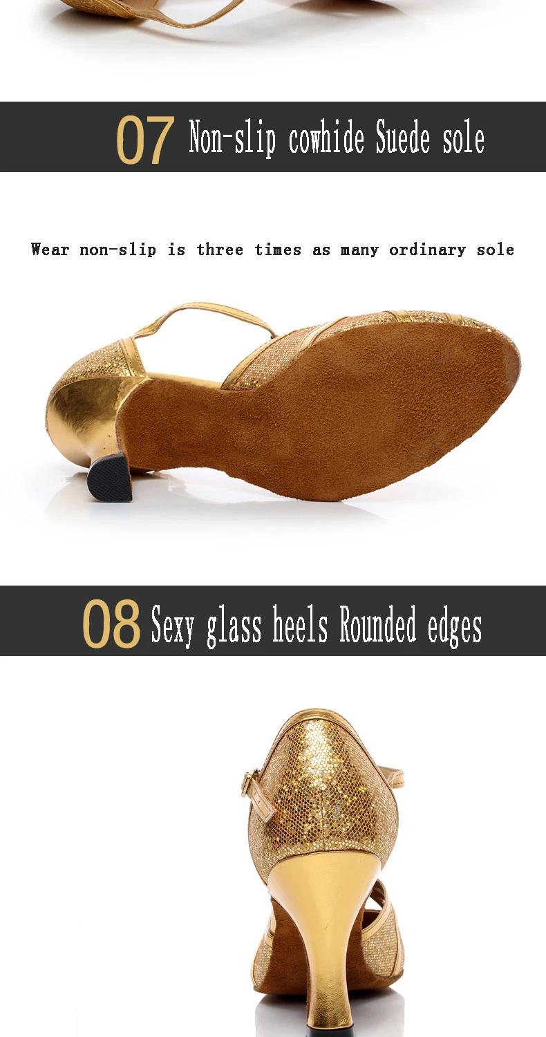 20161214_122051_015Professional Latin Dance Shoes Closed Toe PU Sequins 8cm Modern shoes for women Brand Upscale Flash Satin Adult Dancing Sneakers