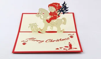 

Christmas baby 3D pop up card/Christmas cardFree shipping/ snowman