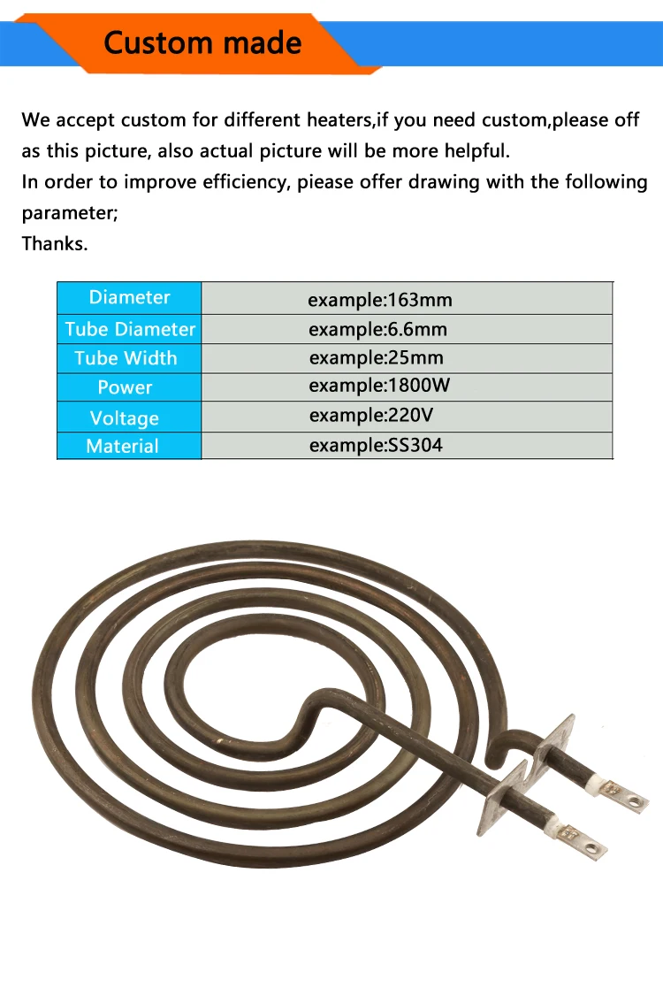 1800W 220V катушки блинчика Форма нагревательная трубка для поверхности печи горелки, 4-мя электрическая Нагревательный элемент