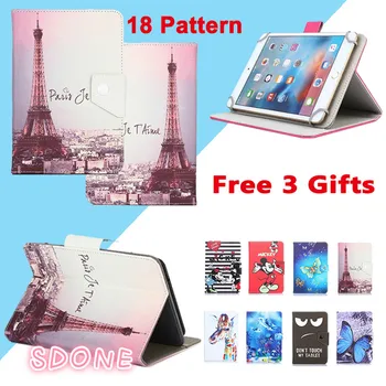 

Universal Case For Irbis TX58 TZ172/TZ185/TW55/TW57/TW88 10.1 inch Tablet PU Leather Cartoon Cover Case + free 3 GIFTS