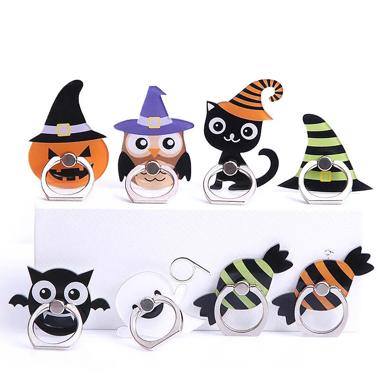 

Universal Mobile Phone Holder Halloween Series Phone Ring Holder Owl Bat Phone Stand Finger Ring Holder Table Support for iPhone