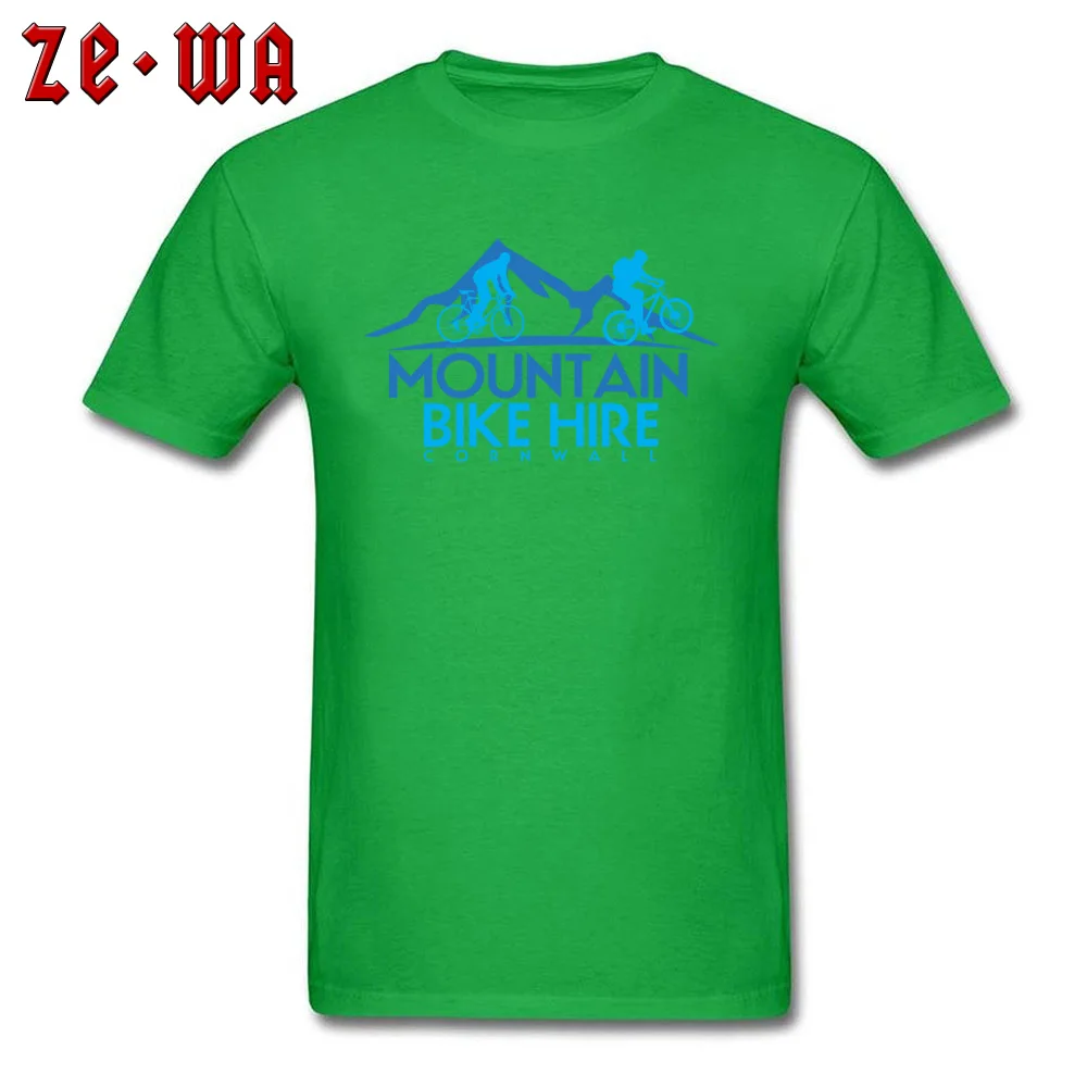 Mountain Biker Logo T-shirts High Quality Short Sleeve Street 100% Cotton Round Neck Young Tees Unique T Shirts Summer Autumn Mountain Biker Logo green