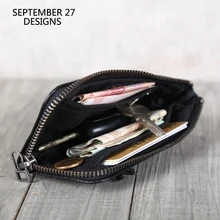 Кошельки для ключей из натуральной кожи, кошельки для монет, унисекс, сумка для монет, мужской маленький кошелек, Женский мини-кошелек, автомобильный чехол для ключей, сумка для кредитных карт и денег