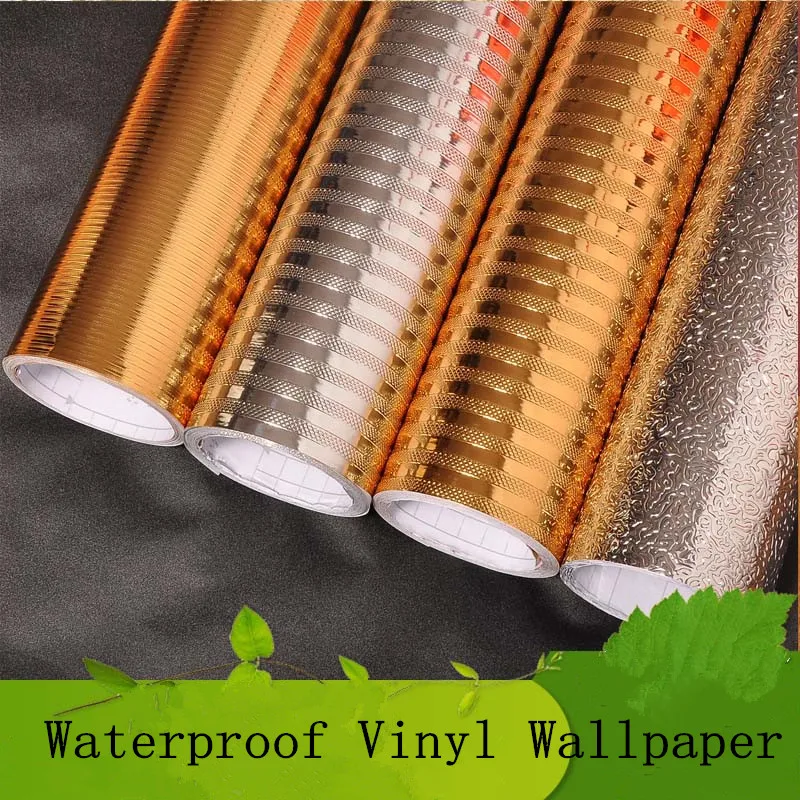 Waterproof Vinyl Wallpaper silver wallcovering for home