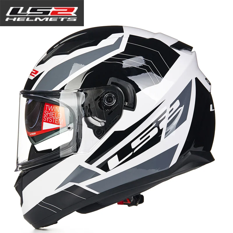 LS2 FF328 поток полный лицо moto rcycle шлем Capacete LS2 с двойными линзами LS2 Casco moto capacete de moto cicleta DOT Approved - Цвет: 9