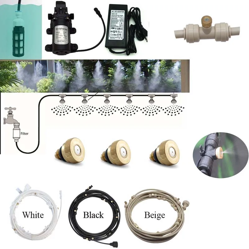 

12V/5A Micro Pump Power Adapter outdoor garden water mist cooling system water fog system for flowers plants 6m-18m