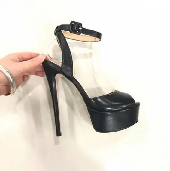 black closed toe platform sandals