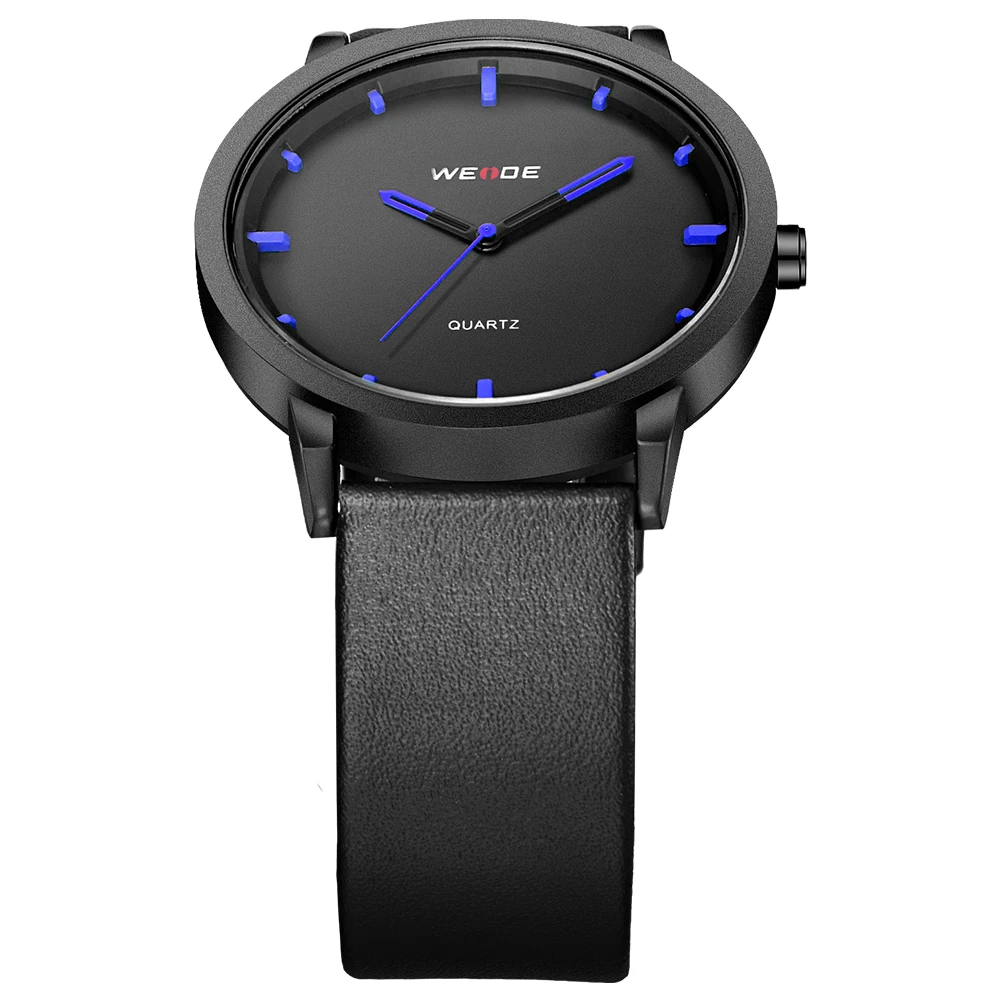 WEIDE Оригинальные кожаные модные повседневные мужские часы лучший бренд класса