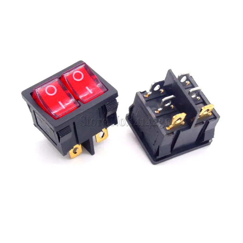 KCD5 21x24 мм 21*24 с переключателями красного света двусторонний переключатель 6
