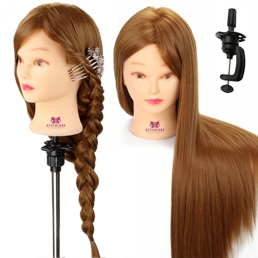 26'' High Temperature Fiber Hair Training Head Professional