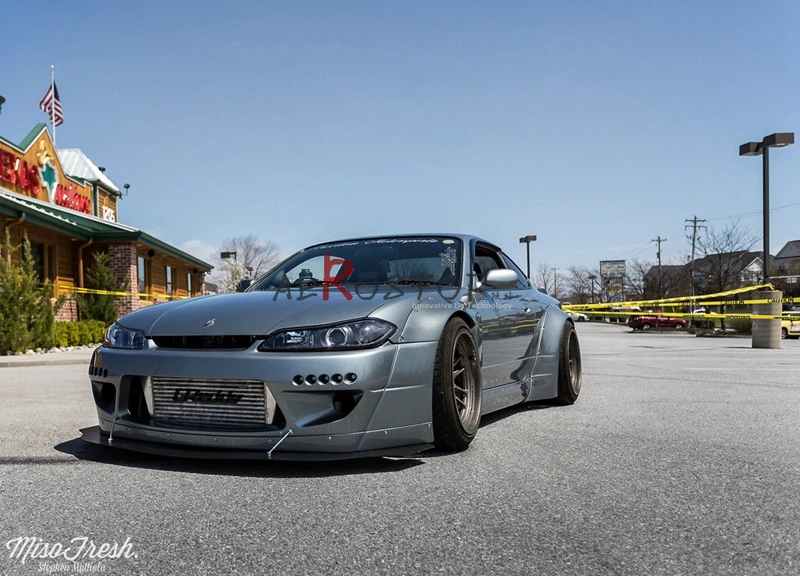 S15 Сильвия ROCKET BUNNY RB широкие аэродинамические стиль переднее крыло FRP