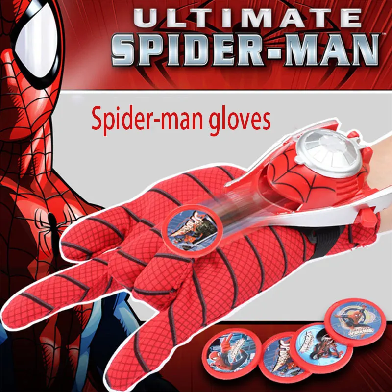Потрясающее детское снаряжение для косплея Человека-паука, реквизит, светящаяся маска, перчатки, блестящие вечерние принадлежности для детей, подарок - Цвет: 03