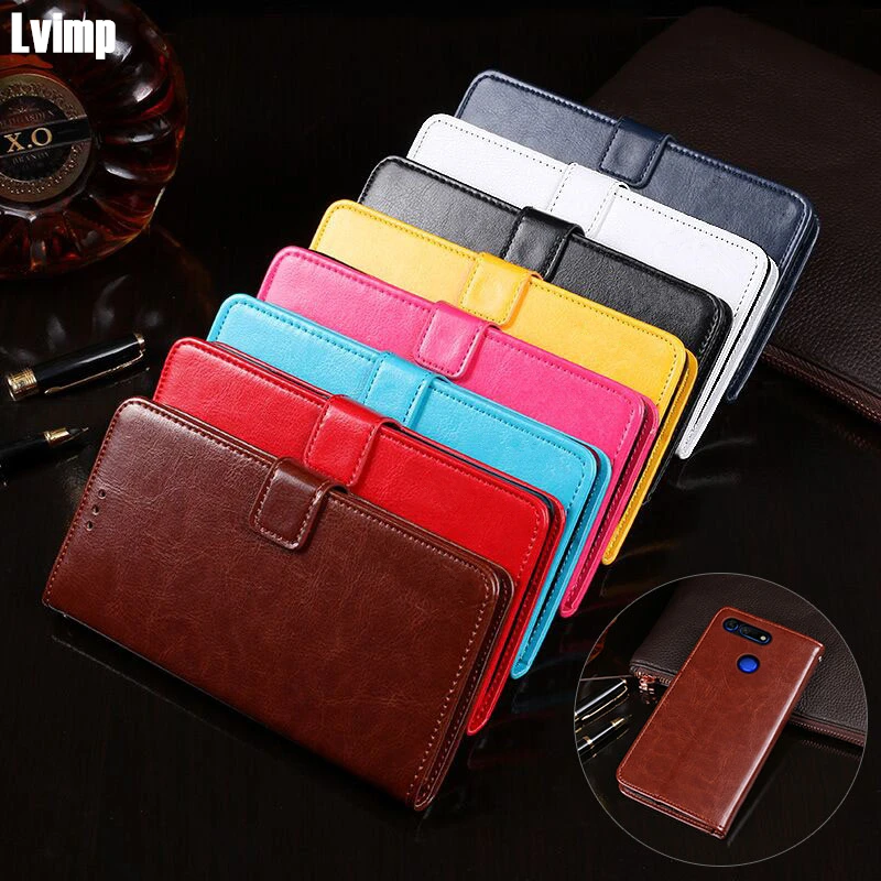 Luxury Leather Case For Huawei Honor View 20 With Card Slot Stand Holder Flip Holster Wallet Cover V20 | Мобильные телефоны и