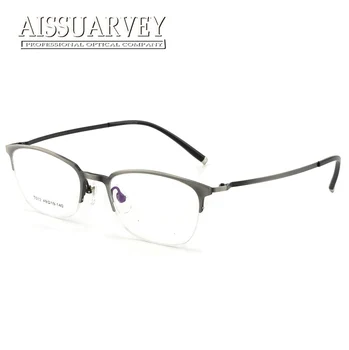 

Titanium Eyewear Women Men Optical Eyeglasses Frames Top Quality Light Prescription Clear Lens Half Rim Vintage Classic Glasses