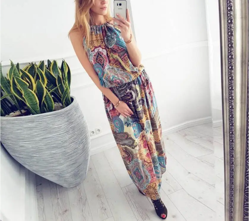 2017 летнее женское платье дизайнерское винтажное Бохо макси vestidos mujer длинное