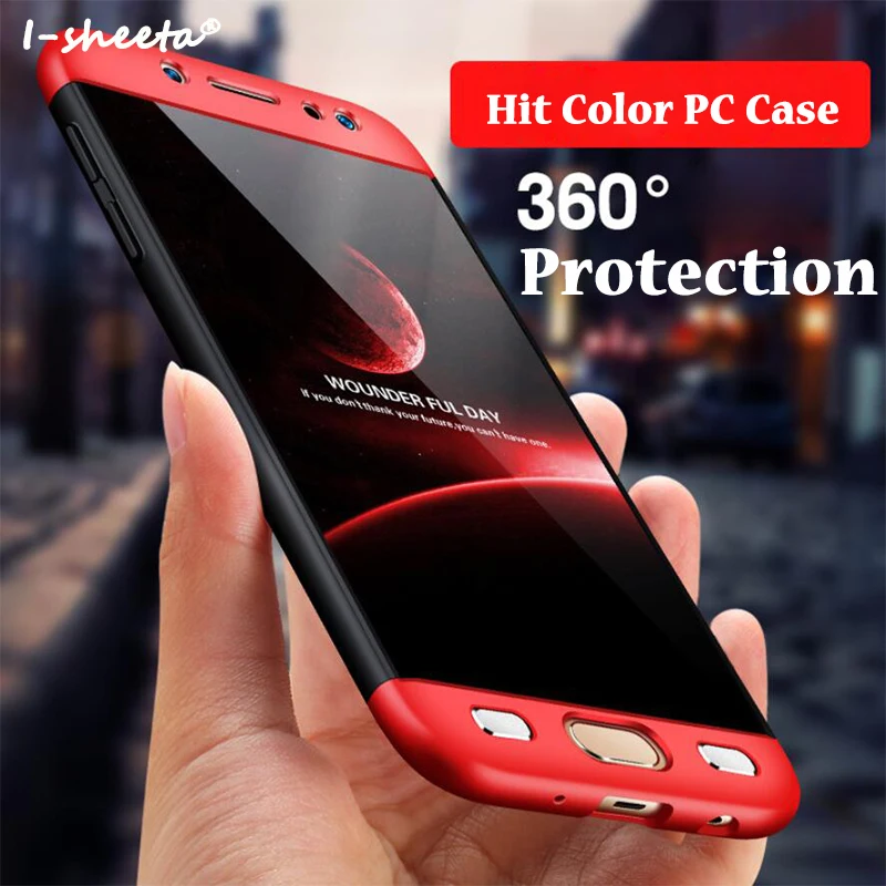 Ударопрочный 360 полная защита Матовый Жесткий 3 в 1 чехол для телефона Samsung Galaxy J3 J5