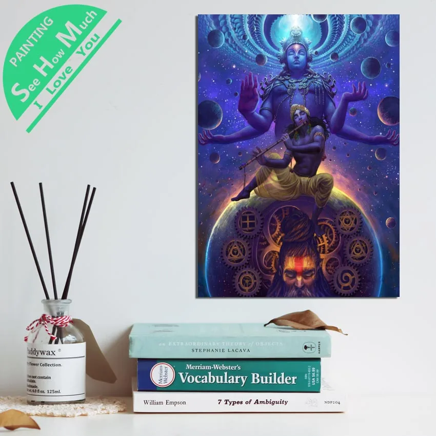 1 Шт. Брахма Вишну Шива Бог HD Печатные Холст Wall Art Плакаты и Принты Плакат Живопись Оформление