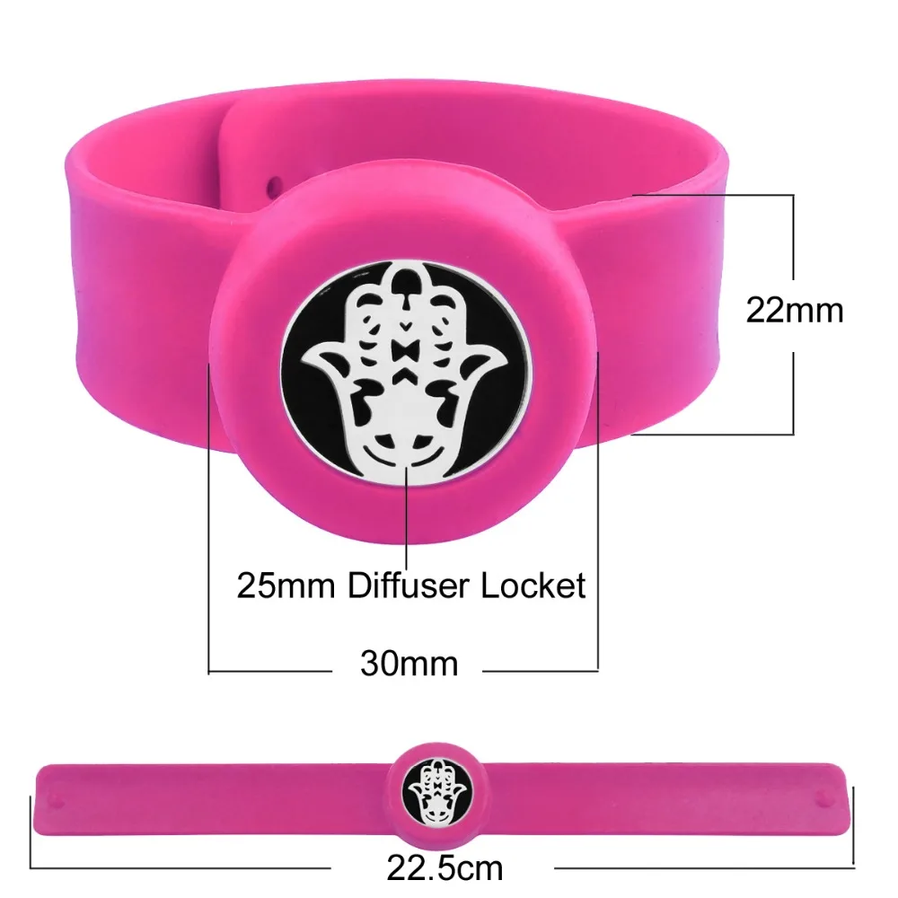 ZP-BS912-0 Silicone Diffuser Locket Bracelet-6