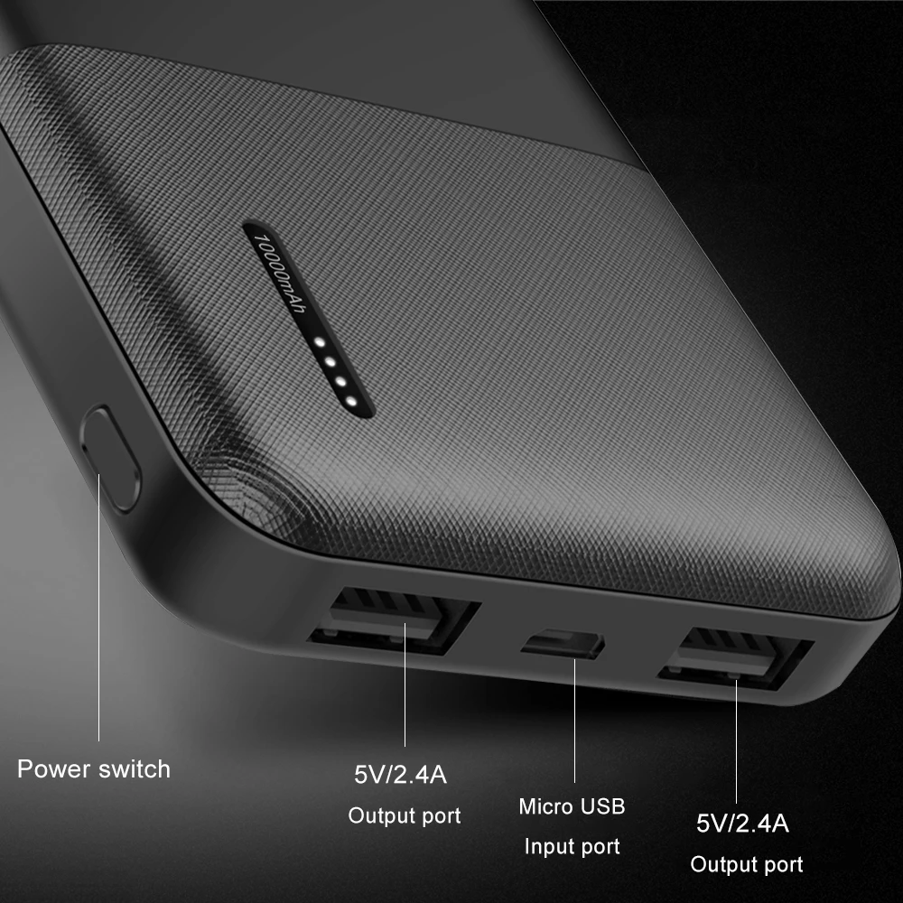 Внешний аккумулятор для Xiaomi mi iPhone A.S mi ni Pover 10000 мАч, внешняя батарея 2A, быстрая зарядка