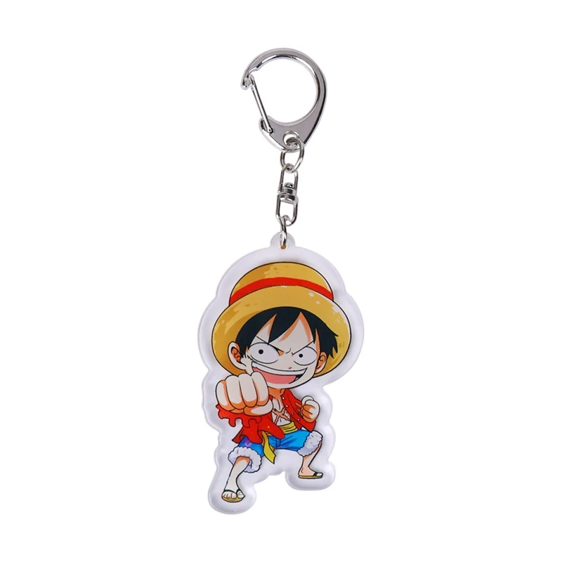 Мультяшный цельный акриловый брелок Luffy Зоро Санджи чоппер подвески для косплея