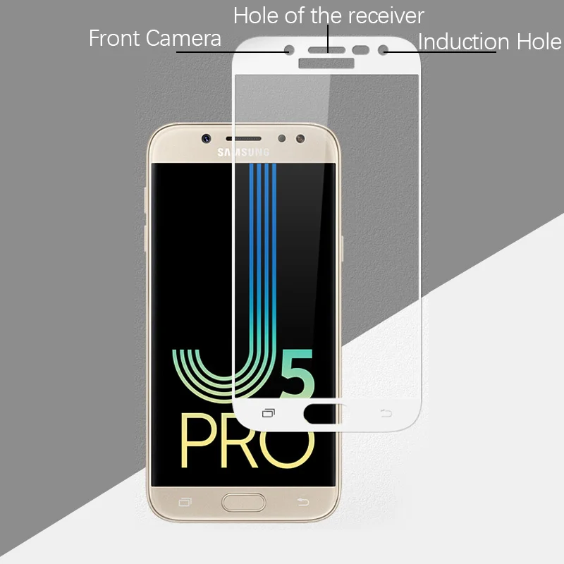 

5D Curved Edge Full Covered For Samsung J5 2017 J530 Tempered Glass Protector Screen Protective