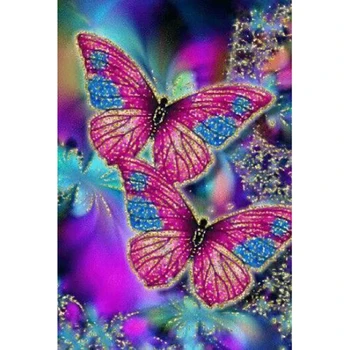 

5d DIY round butterfly art Diamond Painting Cross Stitch Mosaic Needlework Rhinestones on Wall Decor Craft wall paper v1445
