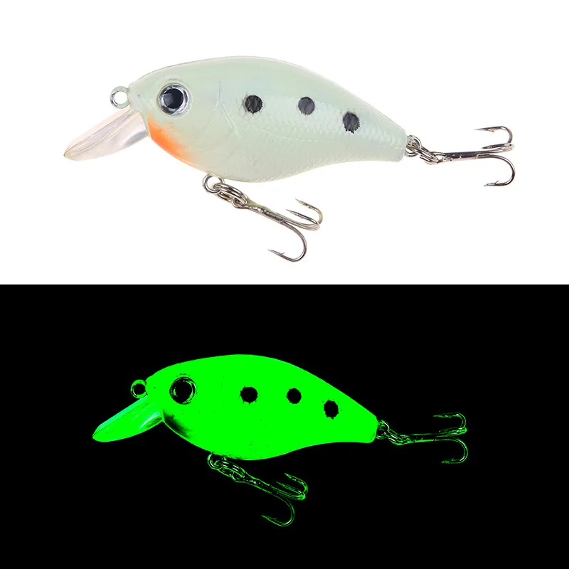 Lure Bait 5 Color Crank Hard Bait Set Color Luminous Crank Minnow Fish Bait Set 5 / Box Outdoor Fishing Gear  Accessories jooyoo
