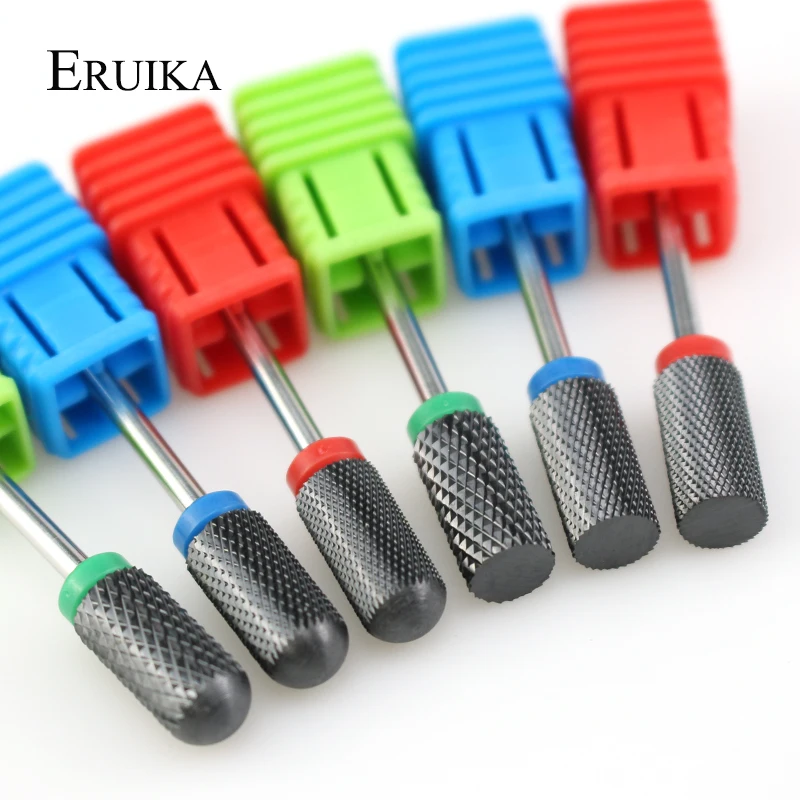 

ERUIKA 1pc Balck Ceramic Nail Drill Bit for Manicure Electric Machine Accessory Rotate Milling Cutter Nail Files Nail Art Tools