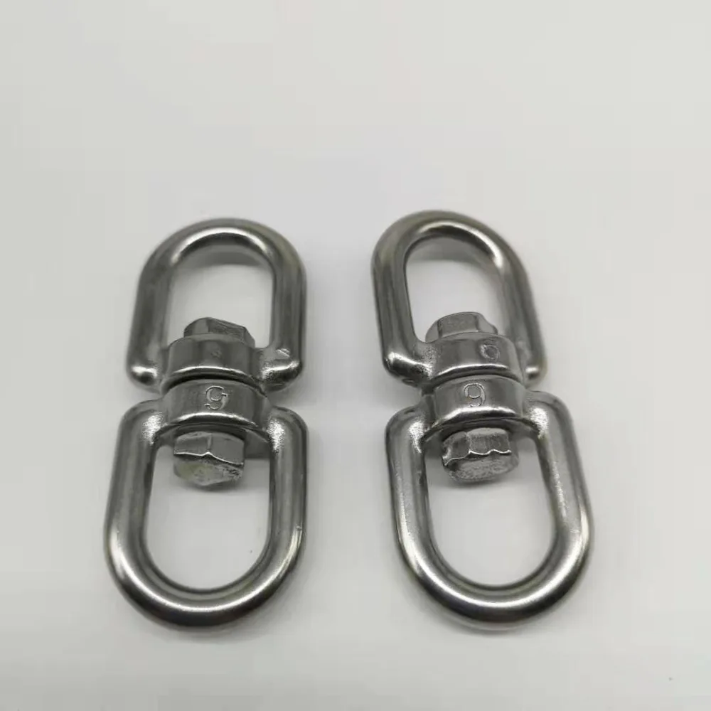 

2pcs M5 304 Stainless Steel Double End Eye Swivel Hook Shackle