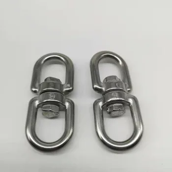 

2pcs M5 304 Stainless Steel Double End Eye Swivel Hook Shackle
