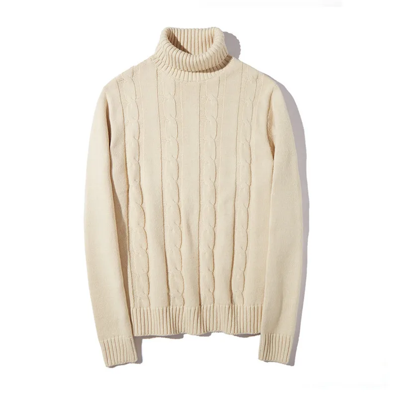 2019 Sweater Men Women Thick Cable-Knit Turtleneck Men Pullover Swaeters Autumn Winter High Quality Couples Sweater Male Female 04