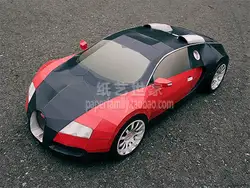 3D Бумага модель автомобиля Bugatti 38/50/76 см Размеры DIY игрушка ручной работы