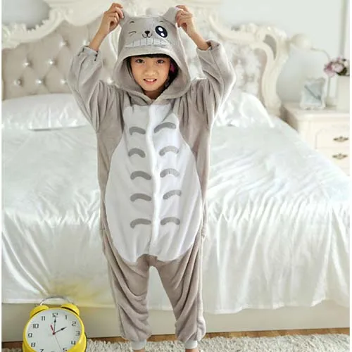 Комбинезон «Тоторо»; комбинезон с карманами; Детский карнавальный костюм; Серый Комбинезон кигуруми; одеяло; Пижама для сна; детская пижама на молнии - Цвет: Totoro
