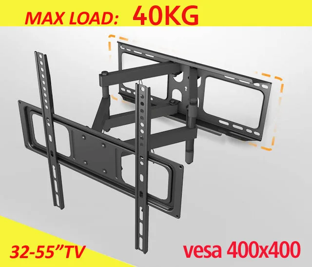 

Universal 6 arm double arm full motion 40kg 55inch 42inch retractable led tv wall mount lcd bracket stand plasma holder
