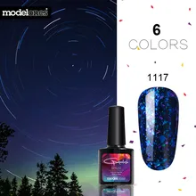 Modelones Shiny galaxy Nail Gel Polish Colorful Glitter Gel Polish UV Soak Off Gel Nail Polish Need UV Led Lamp Nail Gelpolish